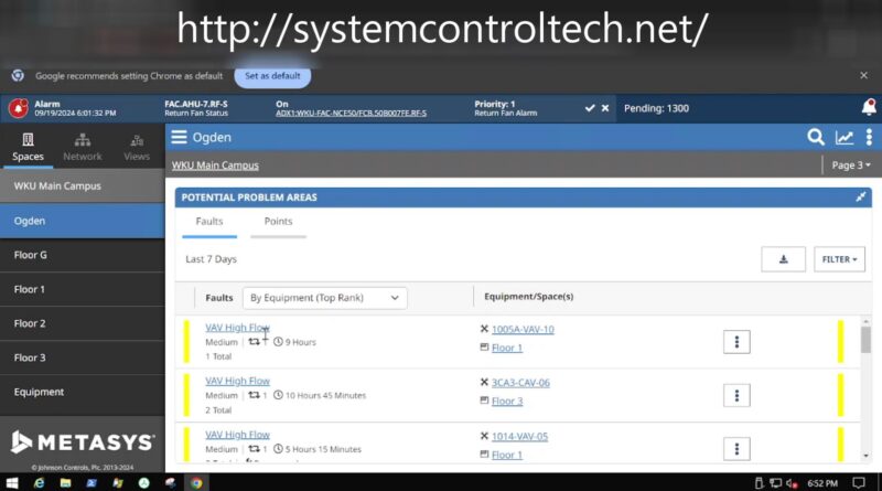 Metasys Fault Triage